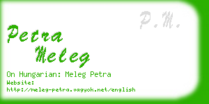 petra meleg business card